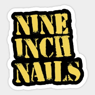 nine ich nails yellow Sticker